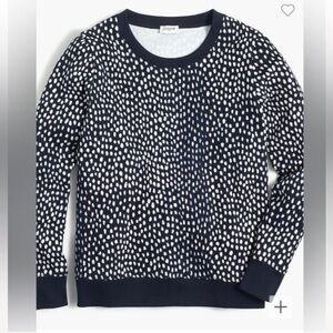 J. Crew Navy Oncilla Printed Sweatshirt NWT
